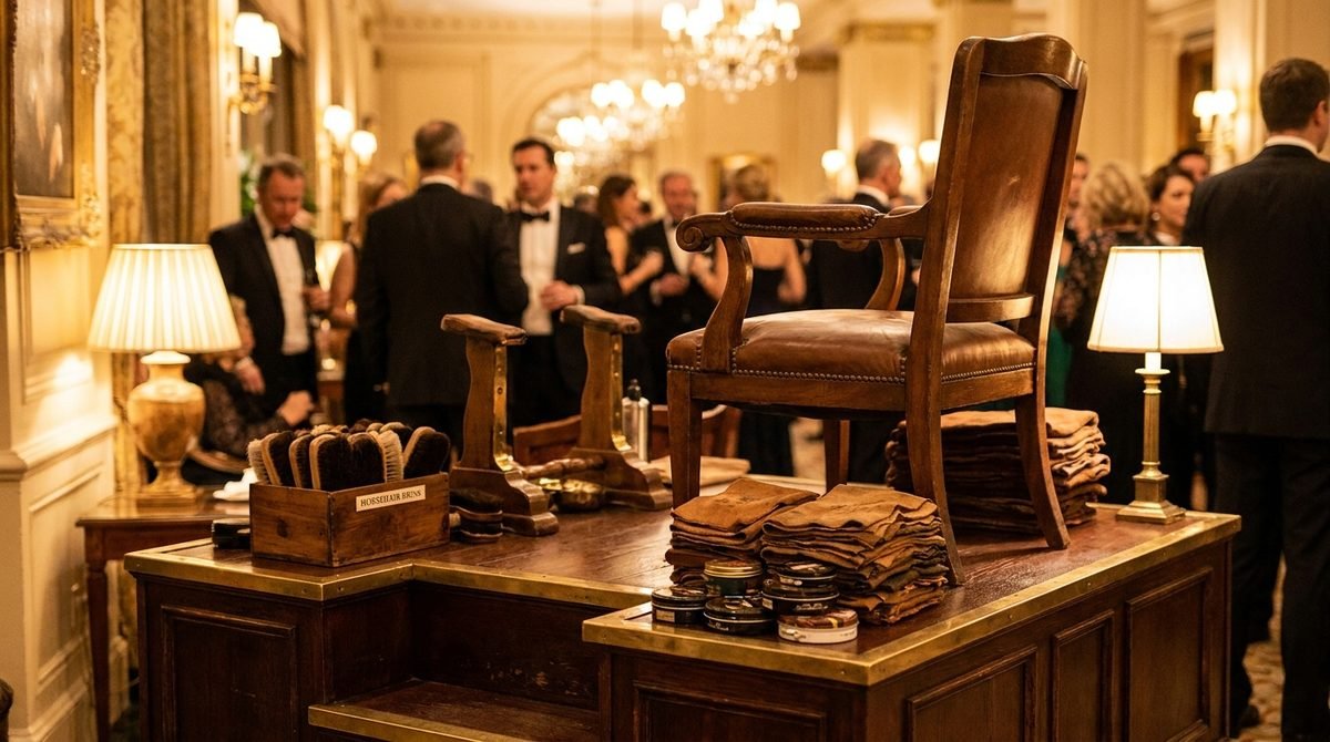 L.A.'s Boot & Shoe Shine mobile shine station set up at an event